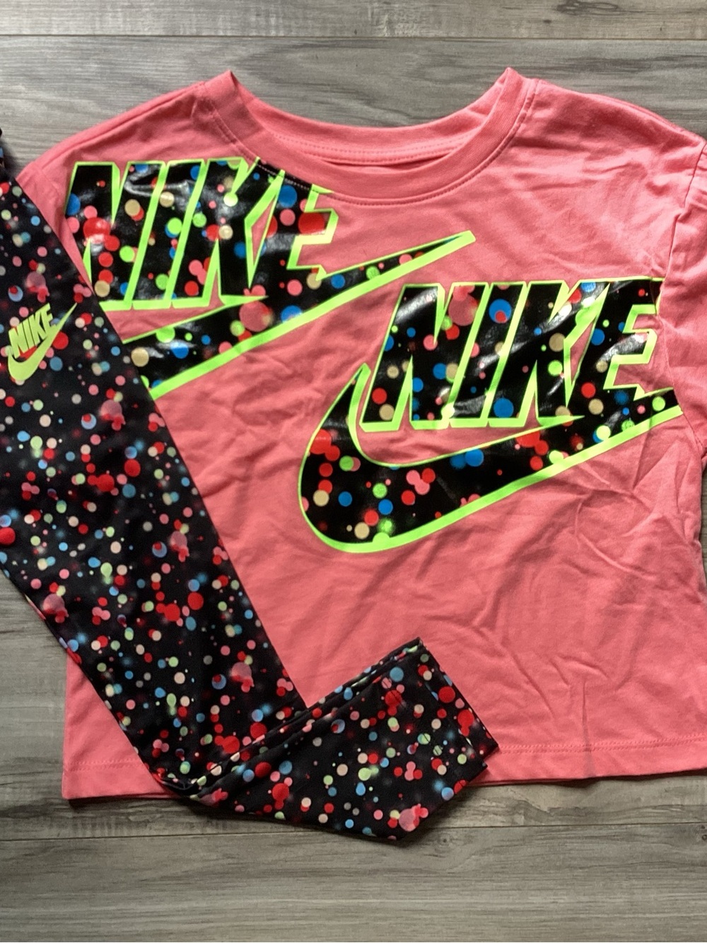 Nike girls boxy tee & leggings outfit size 6X/6(NWT) ~PRICE IS FIRM, NO OFFERS~